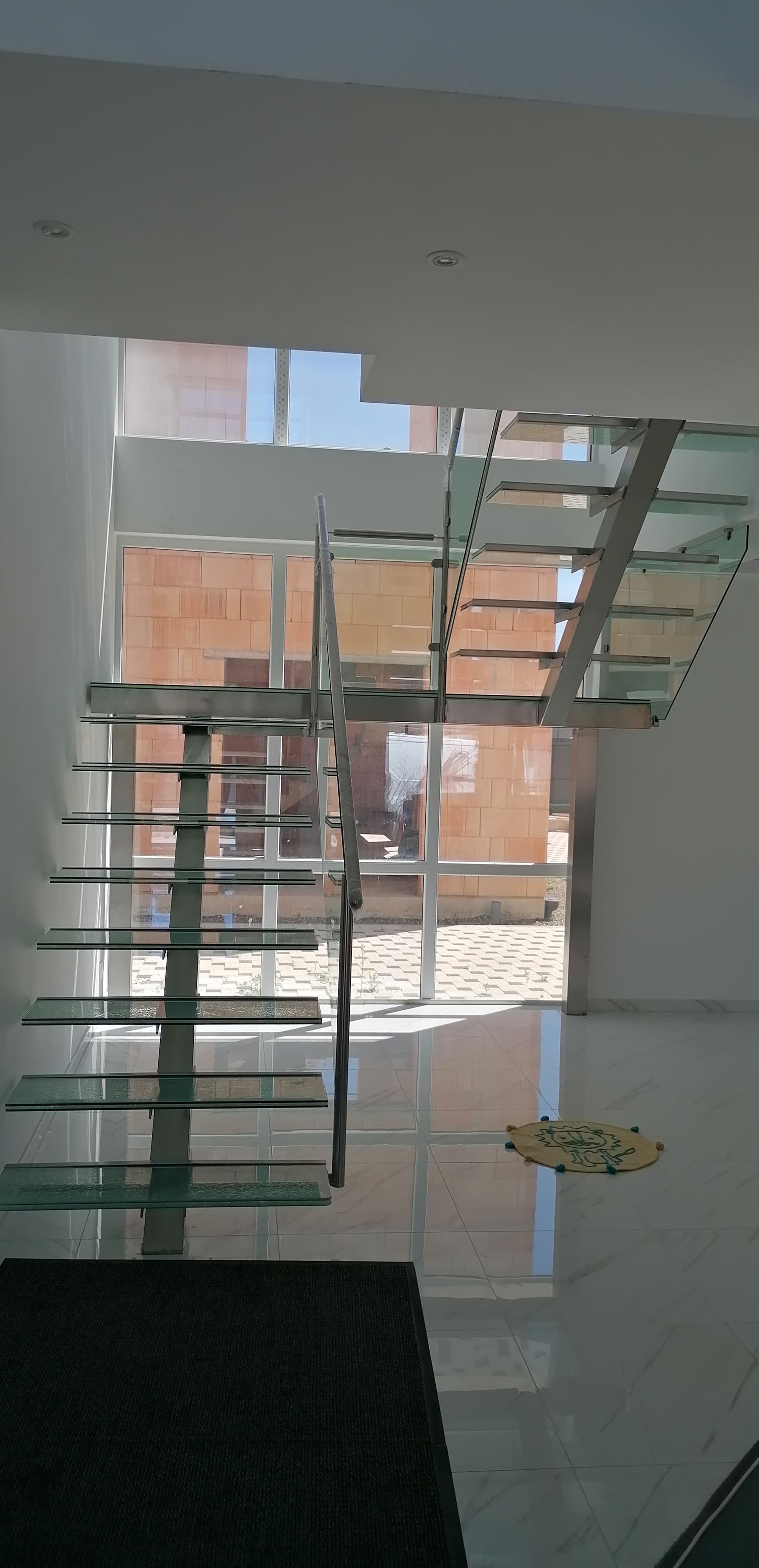 Escalier inox brossé