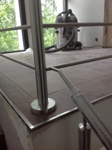 Garde-corps inox brossé